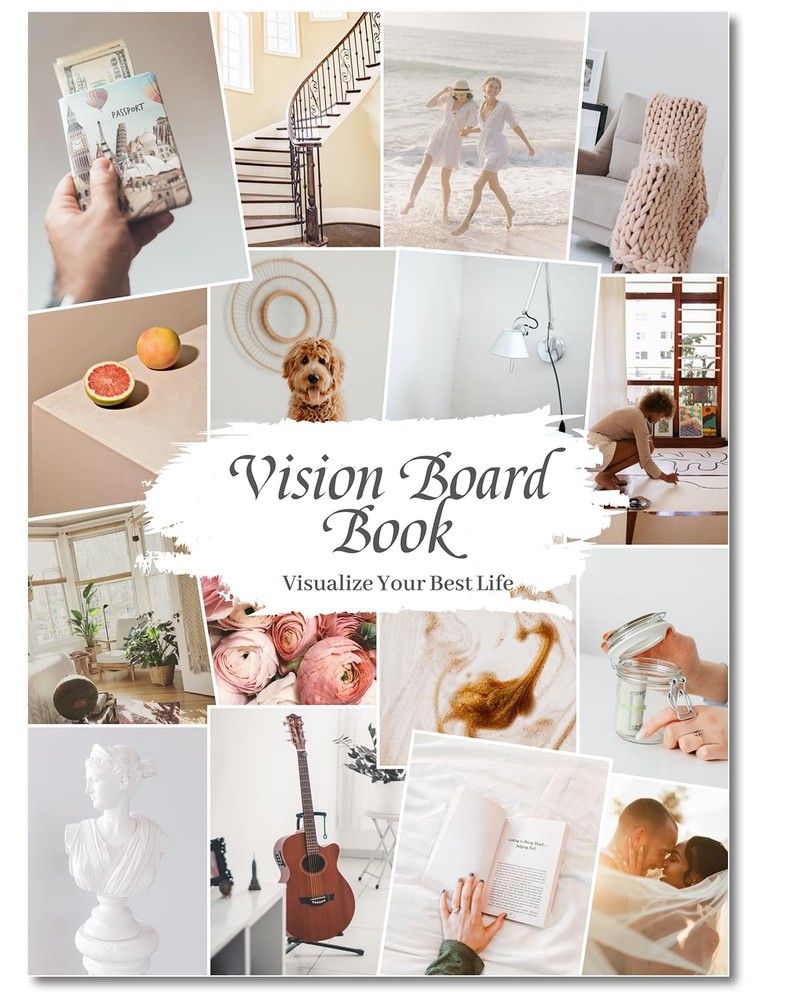 Vision Board Book Magazine for Women Manifestation & Goal Setting – 1200+ Ins…