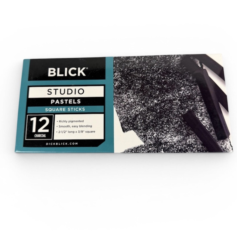 Blick Studio Pastels Square Charcoal Drawing Sticks 12 Artists’ Pastels Black
