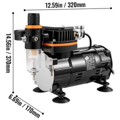 Uimoso Airbrush Kit Dual-action Airbrush Compressor Art Nail Tattoo Makeup Model