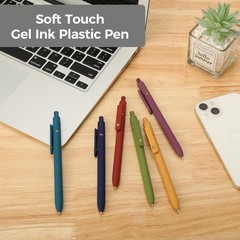 Versatile 6 Pcs Black Ink Gel Pens – 0.5mm Round Tip for Everyday Writing
