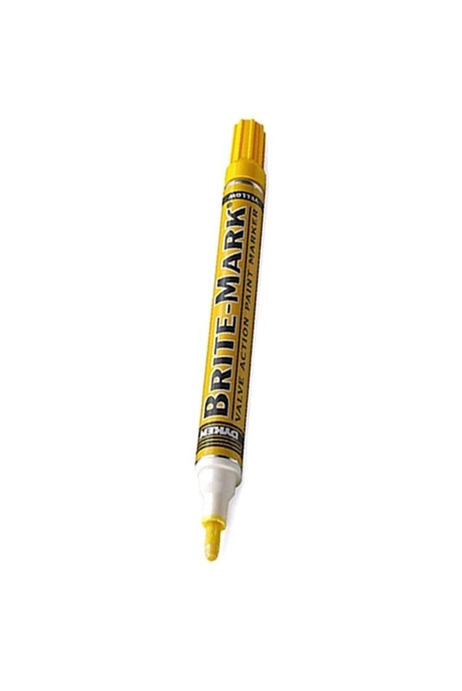 Dykem Brite Mark Yellow 84004 Permanent Paint Marker Valve Action Medium Tip