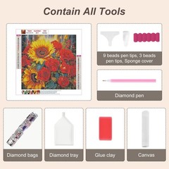 Anuver Diamond Painting Kits for Adults, 12 inches by 12 inches, Multicolor