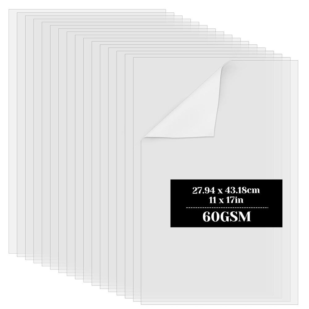 11×17 Translucent Vellum Paper Sheets 100 Sheets 60 GSM Vintage Tracing Paper