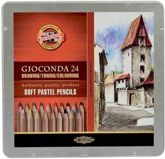 GIOCONDA Soft Pastel Pencils Set of 24 – Vibrant, Pre-Sharpened, Ideal for Ar…