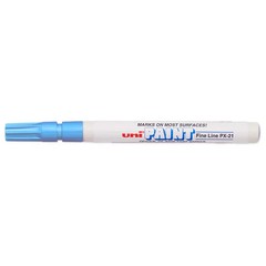 Uni-Paint PX-21 Light Blue(3pk), Fine Line 0.8-1.2mm, Oil-Base Paint Marker