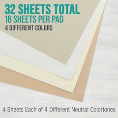 9″ x 12″ Premium Pastel Paper Pad, 80lbs Natural Tone Colors 16-Sheets (2 Pads)