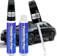 Black Touch Up Paint for Cars, Car Paint Touch Up Pen with Varnish Clear Coat Pe