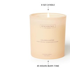 Orange, Cedarwood & Clove – Benevolence LA Scented 8 oz – single, Sand White