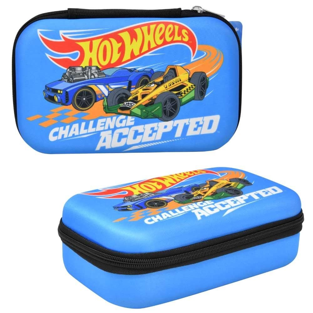 Innovative Designs Hot Wheels Pencil Case for Boys – Molded EVA Hard Shell Schoo