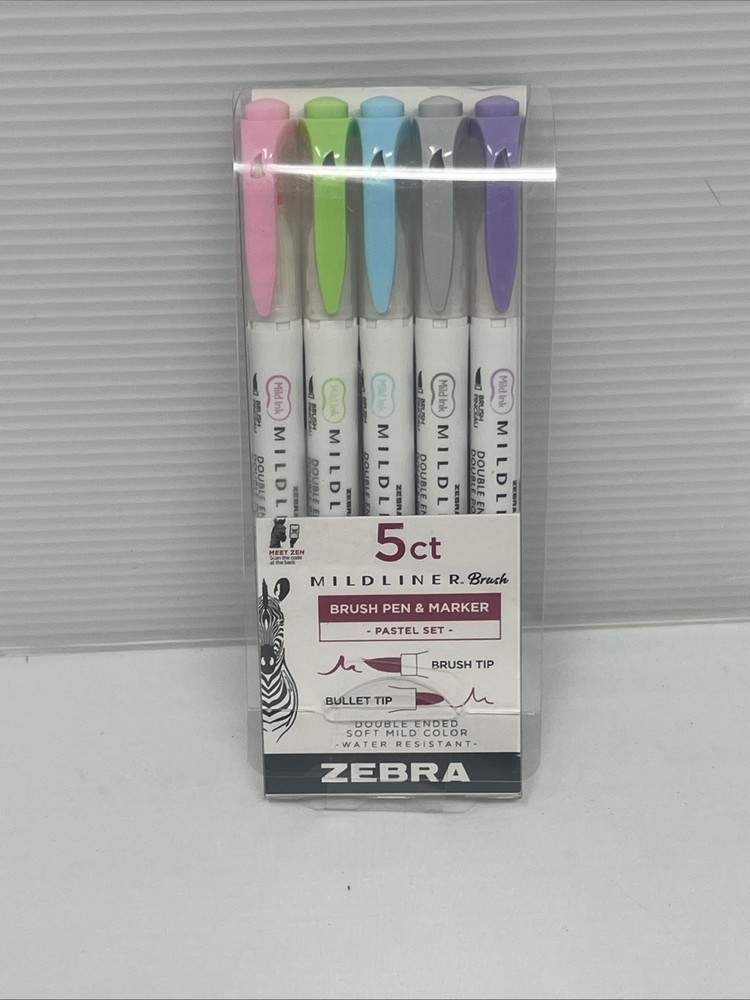 Zebra MILDLINER Dual Ended Brush Pen & Marker Set