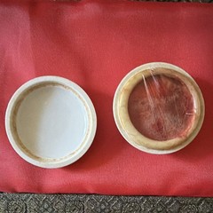Chinese Calligraphy Set w/ Brush Ink Stick Inkstone Carved Seal Case & Dish