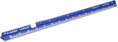 Alumicolor Aluminum Engineer Pocket Scale With Clip, 6IN, Blue 6 Inch,