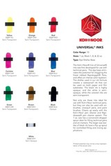 Koh-I-Noor Dye-Based Universal Drawing Ink 0.75 Oz. Bottle, 0.7 fl oz, Black