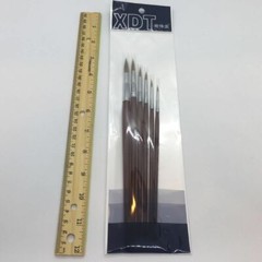 XDT#9538 Round Tip liner Artist Paint Art Brush 6pc Nail Oil Acrylic Watercolor