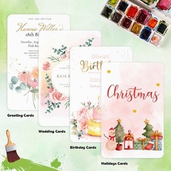 Prudiut 50 Pack Watercolor Postcards 4×6, 140lb/300gsm Paper White