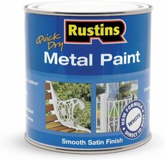 White Metal Paint for Indoor Outdoor Use – Brush Included