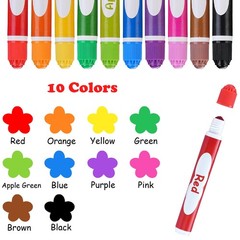 WOSWEL Dot Markers, 10 Colors Washable Dot Paint Markers for Toddlers Kids