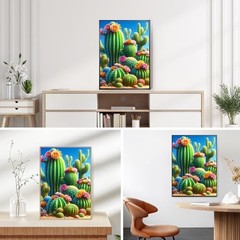 QINRUBB DIY Cactus Diamond Art Kit for Adults Beginners, Full Drill Cacti