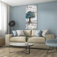 Conipit Vertical Tree Of Life Canvas Wall Art Butterfly Tree Painting Inspira…