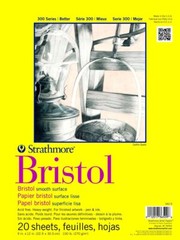 Strathmore 300 Series Bristol Smooth Pad 9×12 Heavy Weight 20 Sheets