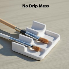 2 Pcs Paint Brush Holder with 6 Slots Watercolor Oil Acrylic Brush Rest Set