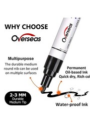 Permanent Paint Marker Gold Markers Two 2 Packs Metallic Oil Based Paint Markers