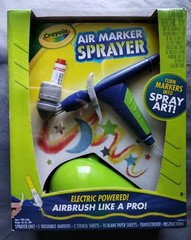 Crayola Electric Air Marker Sprayer Airbrush Spray Stencil Art SEALED FAST SHIP