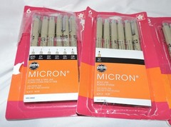 (4) Sakura Pigma Micron Pens Fine Line Art Pens 8 Color & Black Set Archival ink