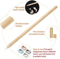 10 Pieces White Chalk Pencil Set Highlight Charcoal Pencil with Sharpener and Co
