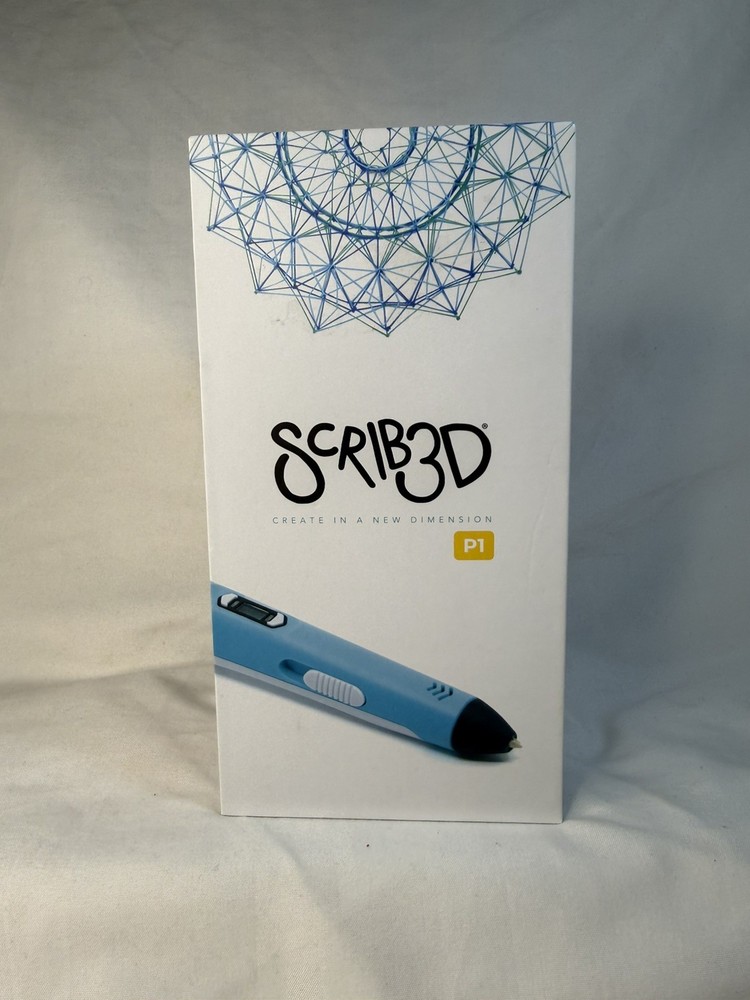 SCRIB3D P1 3D Printing Pen with Display – Includes 3D Pen, 3 Starter Colors