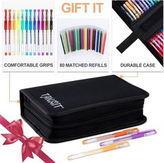 TANMIT Glitter Gel Pens, 160 Pack Pen with 160 Piece Set, Multicolor