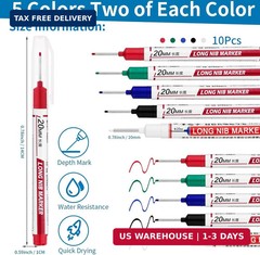 10 PCS Long Head Deep Hole Marker Pens,20mm Long Nib Marker, Longs Nose Markers,