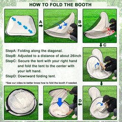 Pop Up Paint Booth 6x6x6ft Portable Spray Tent with Black Floor, Mesh Door an…