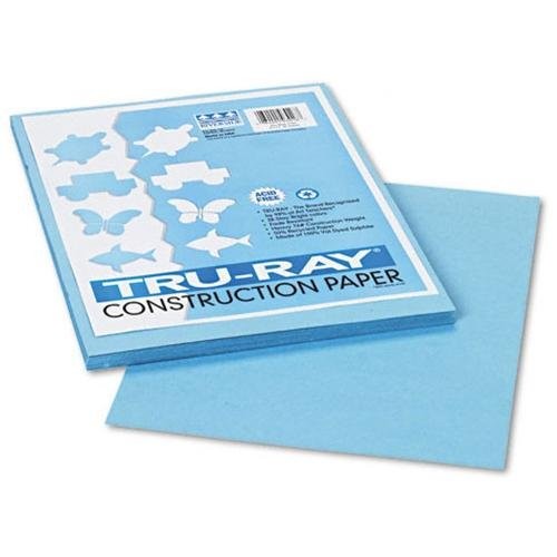 Tru-ray Sulphite Construction Paper – 12″ X 9″ – Sky Blue (103016)