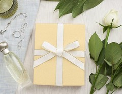 MESHA Brown Jewelry Gift Boxes with Lids 10 PC, 6x5x1 Cotton Filled Jewelry B…