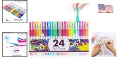Artistic 24-Color Glitter Gel Pens with Storage Case – Perfect for Doodles