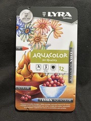 Lyra aquacolor water soluble colored crayons -12 Pieces- 9.6 mm