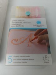 2 Martha Stewart CRAFTS MARKERS 17 PC Dual Tip 12 PC Vibrant & 5 PC Warm Glitter