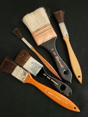 5 Vintage Single Stroke Water Media? Brushes, Excellent Quality and Condition