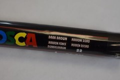 UNI POSCA PC-3M Paint Marker Water Based Bullet Tip Dark Brown 0.9-1.3mm 6 Pack