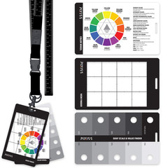 Grey Scale Value Finder, Color Wheel, Artists View Catcher Finder Viewfinder On