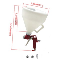 Air Hopper Spray Paint Gun 1.5 Gallon Texture Wall Painting Sprayer W/ 3 Nozzle