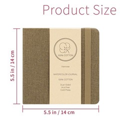 Vienrose Watercolor Sketchbook, 5.5″x5.5″ Watercolor Journal with 24 Sheets 1…