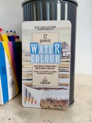 Vintage Derwent Watercolour Pencils Set of 12 Metal Tin Made in Great Britain…