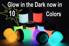 10 GLOW IN THE DARK DAY VISIBLE PAINT X 1/2 OZ