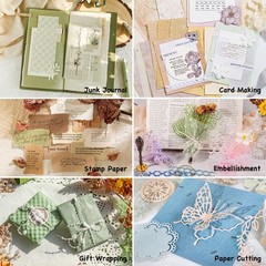 96 Sheets Textured Scrapbook Paper and Mesh Fabric Assorted Set – Multicolor