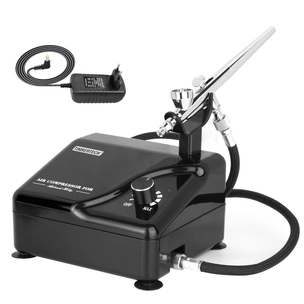 Timbertech Professional Airbrush Kit with Multi-Functional Compressor AS-207K…