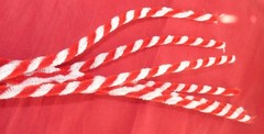 RED & WHITE CHENILE STEM WIRE PIPE CLEANERS 300 X 6MM –KIDS CRAFT, CARDS,GIFTS