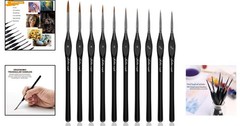 Versatile Mini Detail Brush Set: 10 Art Brushes for Nail, Model & Face Painting