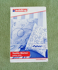 Box of 10 Blue Edding 4500 Textile Markers- 2-3 mm- NIB